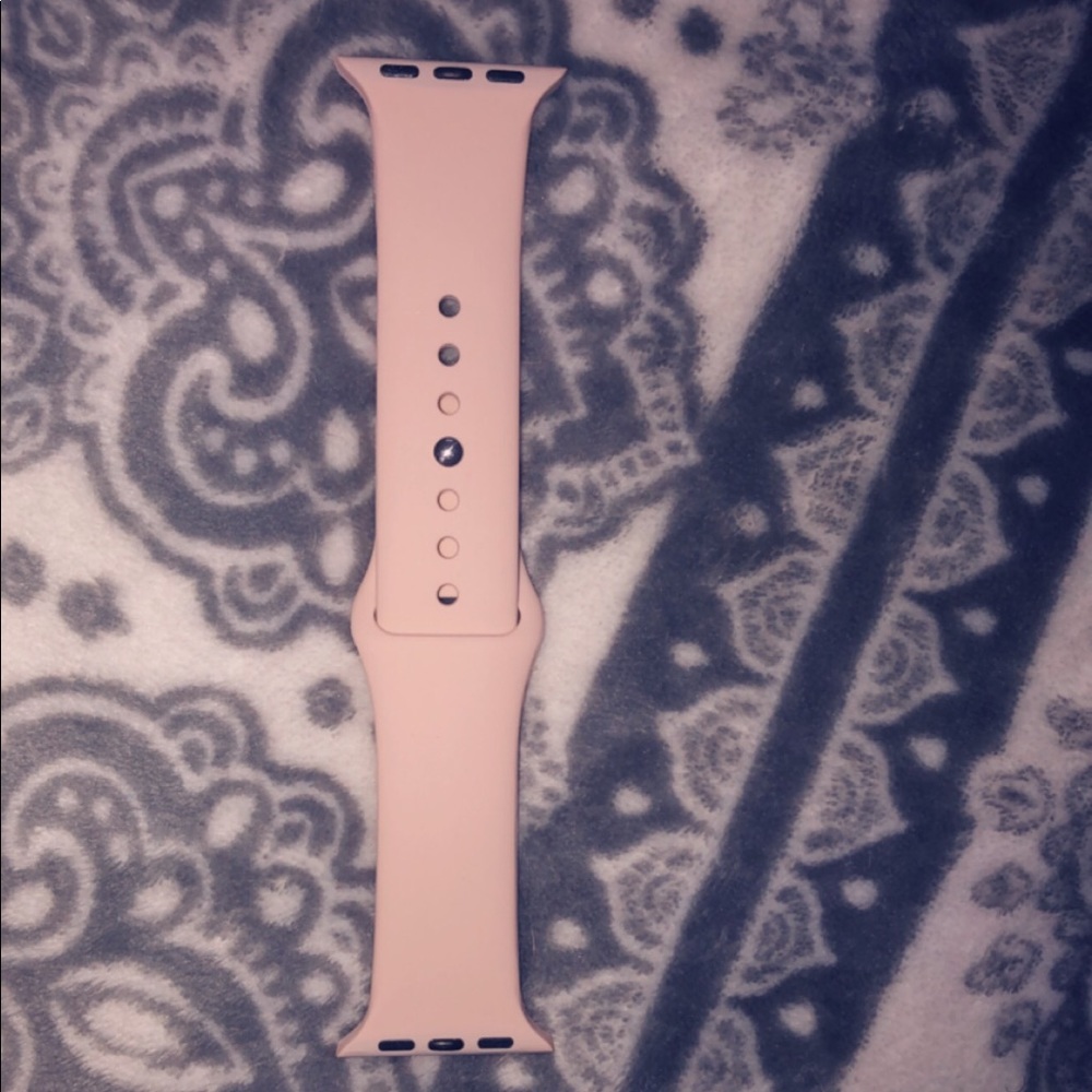 Pale pink Apple Watch band